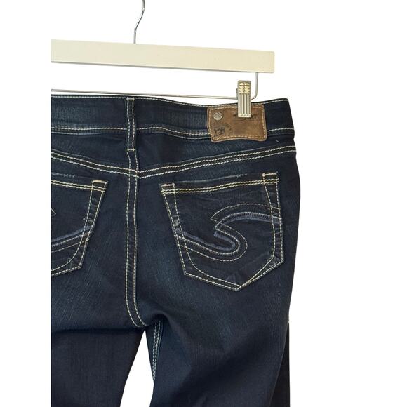 Silver Jeans Co Suki Mid Slim Bootcut Jeans W29 L35 Dark Wash Indigo - Picture 7 of 11